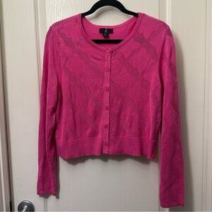 Jason Wu Fuchsia Button-Up Cardigan